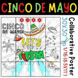 Cinco de mayo Collaborative poster let's fiesta Coloring pages