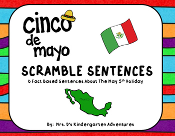 Preview of Cinco de Mayo Sentence Scrambler Freebie!