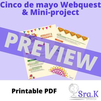 Preview of Cinco de mayo Webquest and Mini-project Extension