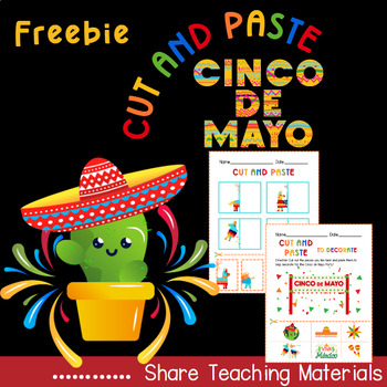 Preview of Cinco de mayo activities | Cinco de mayo craft | Cut and Paste | spring craft