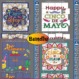 Cinco de mayo collaborative coloring poster Craft Bundle