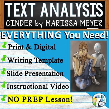 Preview of Cinder by Marissa Meyer - Text Based Evidence - Text Analysis Essay Writing