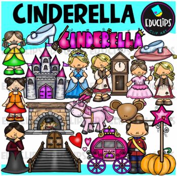 Preview of Cinderella Clip Art Set {Educlips Clipart}