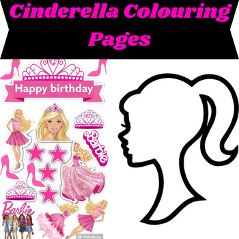 Preview of Cinderella Colouring Pages/ girls / 2024