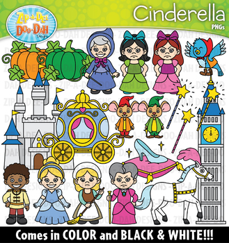 Cinderella Kids Clipart Set {Zip-A-Dee-Doo-Dah Designs} | TPT