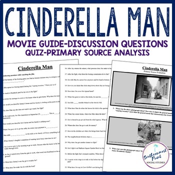 Cinderella Man Movie Guide Worksheets by Southernmost Point Social Studies