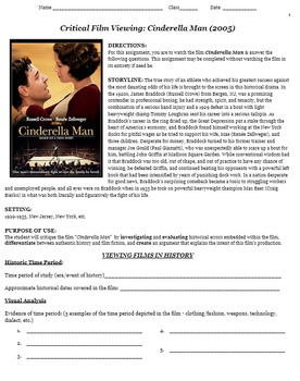 Preview of Cinderella Man - Movie Guide (film assignment & review - US HISTORY IN FILM)
