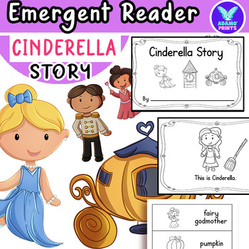 Preview of Cinderella Story - Fairy Tales Emergent Reader Kindergarten Mini Books
