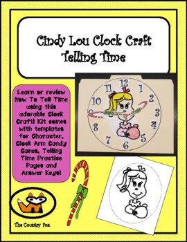 Preview of Cindy Lou Clock Craft Kit Telling Time