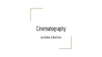 Preview of Cinematography - Lesson 1