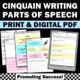 Poetry Writing Unit Cinquain Poem Parts of Speech Graphic 