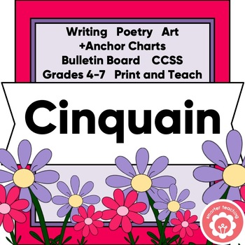 Preview of Writing and Illustrating a Cinquain Poem CCSS Grades 4-7 Print and Teach