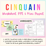 Cinquain Poetry Worksheets, PPT Lesson | PowerPoint & Mini