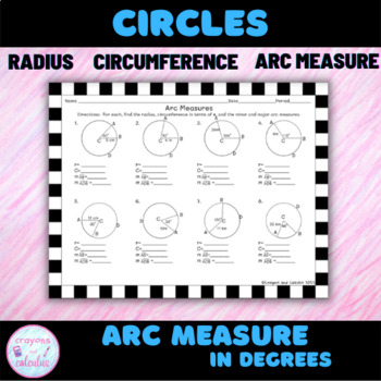 Preview of Circle Arc Measure (in degrees)