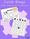 Circle Bingo: Radius, Diameter and Circumference