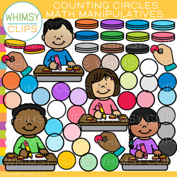 Preview of Circle Counters Math Manipulatives Clip Art