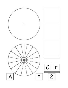 Preview of Circle Cutouts for Area, Circumference, Pi (Montessori BW)