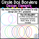 14 Circle Dot Borders (transparent) - Design Elements for 