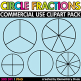 Circle Fraction Clip Art Template