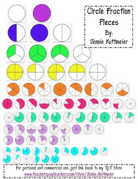 Preview of Circle Fraction Pieces (Clip Art)