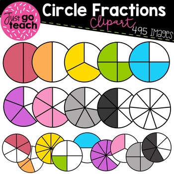 Preview of Circle Fractions {Clipart}