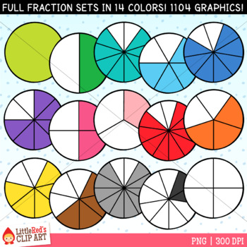 Preview of Circle Fractions Clip Art