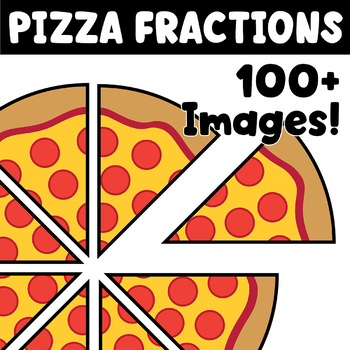 Preview of Pizza Fractions Clip Art - Math Clipart