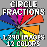 Circle Fractions Clipart - Fraction Circles Clip Art - Mat