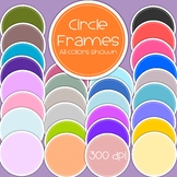 Circle Frames/Banners - outlined in white -  300 dpi - 30 in all