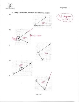 geometry assignment 1 3 answer key