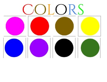 color matching Circle, DTT, special need activity ABA therapy speech ...