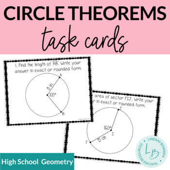 Preview of Circle Theorems Task Cards