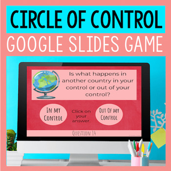 Preview of Circle Of Control Google Slides Game For Anxiety And Emotional Regulation