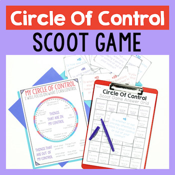 Preview of Circle Of Control Activity For Anxiety, Self Control And Emotional Regulation