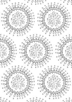 Circle Pattern Spring Coloring Page Printable
