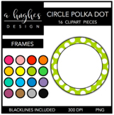 Circle Polka Dot Frames Clipart