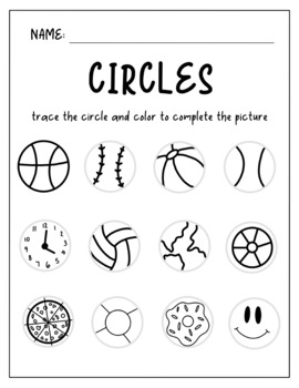 Preview of Circle Practice Sheet