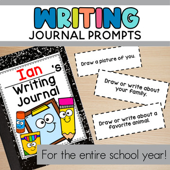 Preschool Writing Journal Prompts by Sarah Chesworth | TPT