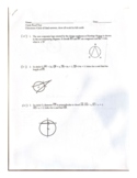 Circle Proof Test and Answer Key