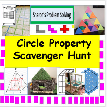 Preview of Circle Property Scavenger Hunt and Quiz