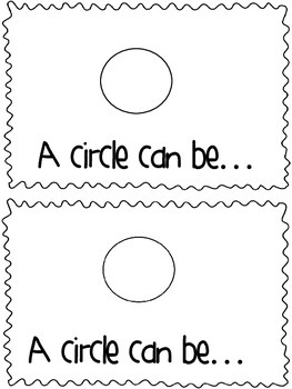 Preview of Circle Shape Book: A circle can be