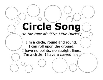 Preview of Circle Song with Outlined Circles to Color In