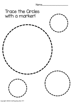 circle sort trace color and find by crafting education tpt