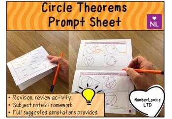 Preview of Circle Theorems (Prompt Sheet)