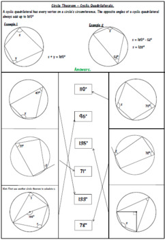 Circle Theorems Review Worksheets. by 123 Math | TpT