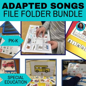 Preview of Adapted Circle Time Song File Folder Choice Board, Preschool,  Special Education