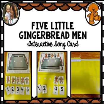 Preview of Circle Time Christmas Five Little Gingerbread Men