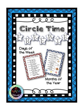 Preview of Circle Time FREEBIE - Days of the Week and Months of the Year