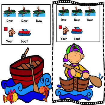 Row, Row, Row Your Boat interactive Nursery Rhyme Circle 