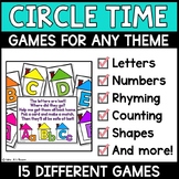 Circle Time Games for Preschool for Letters, Numbers, Colo